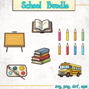 School Svg Bundle, Teacher Png, Students SVG, First Grade Svg, High School Svg, 100th Days of School, Kids Cut Files for Cricut