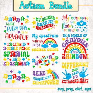 Autisme Svg, Autisme Svg Bundel, Autisme Bewustzijn Svg, Autisme Puzzelstukjes SVG, Autisme Moeder Svg, Be Kind Svg, Autisme Quote Svg, Cricut