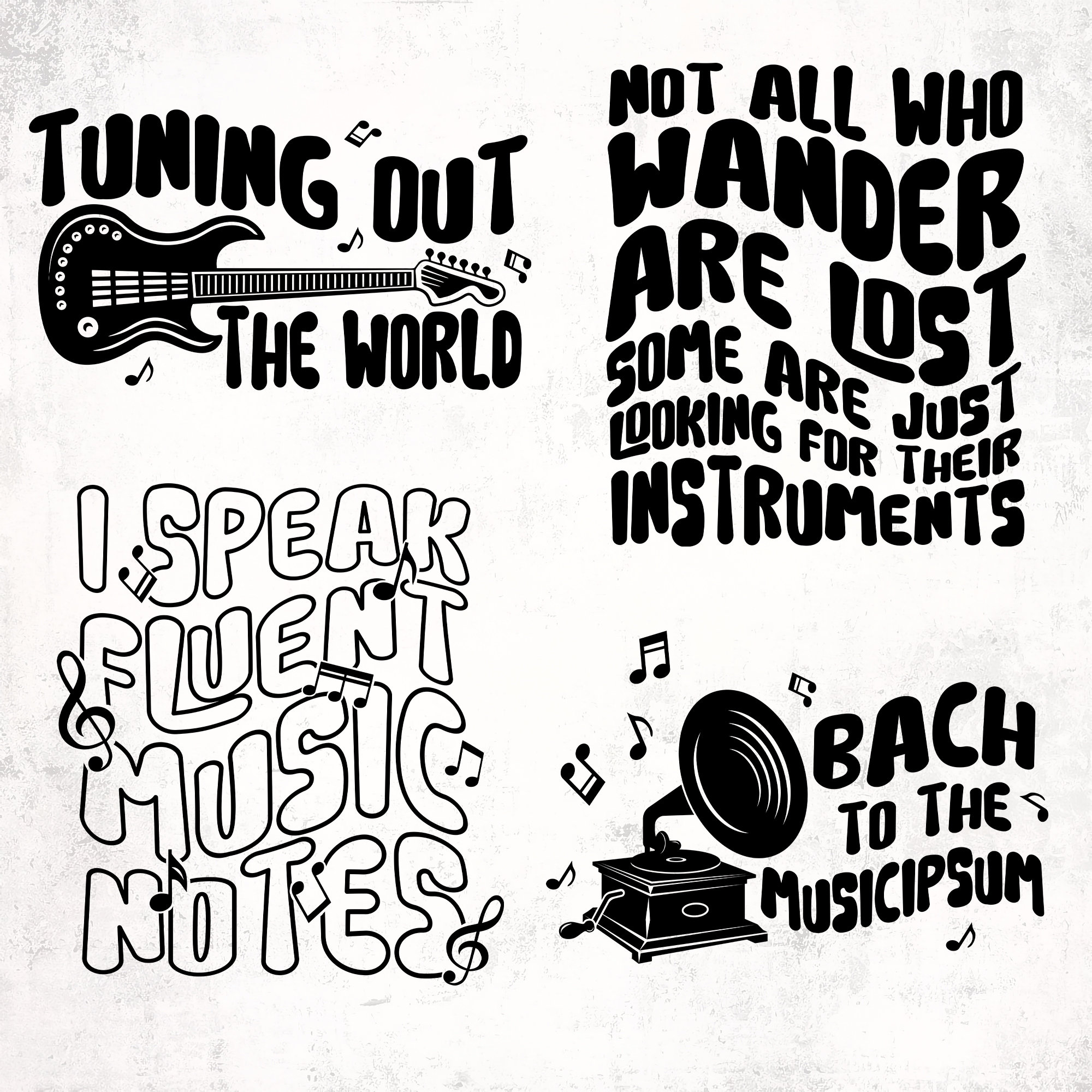 Music Quotes Svg Bundle Music Quotes Png Music Lover Svg Music
