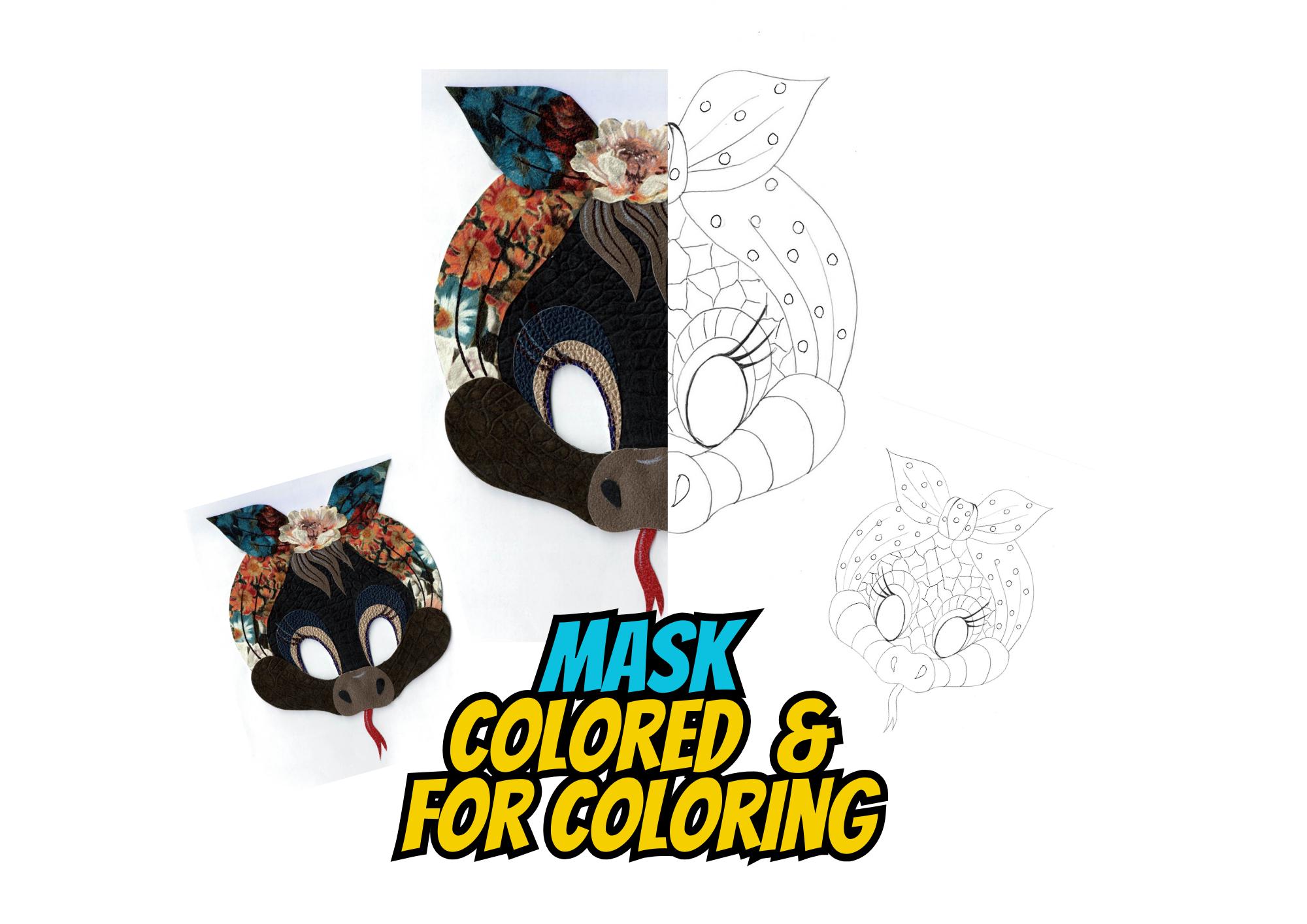 Printable Mask Snake, Snake Mask, Printable Masks Animals, Christmas ...