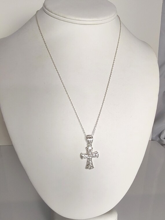 Necklace, Cross, Cross Necklace, Silver Cross Nec… - image 4