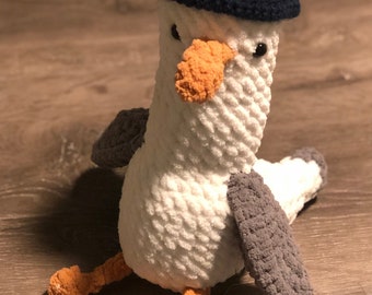 Gaviota casera tejida a crochet