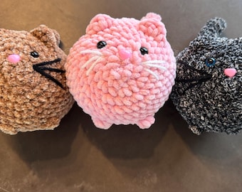 Mini gatos de pan de ganchillo, juguete de peluche