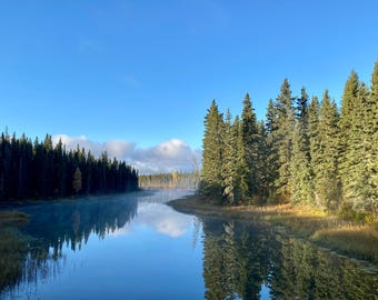 Waskesiu River Autumn Landscape: Prince Albert National Park (Digital Download)