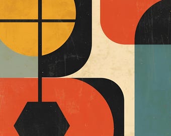 Earthy Boho Chic Geometric Art Print (Digital Download)