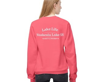 Lake Life Waskesiu Lake SK Crewneck | Coordinates sweatshirt