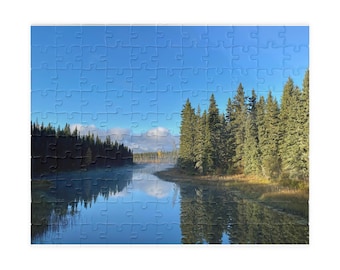 Waskesiu River Landscape Puzzle - Eco-Friendly Chipboard.  Bring nature to your home.