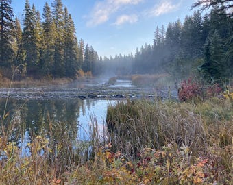 Autumn River Landscape Photography: Prince Albert National Park (Digital Download)