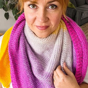 Tunisian Crochet Shawl Pattern – Easy PDF Pattern for Beginners, Lacy & Elegant Triangle Wrap, Tunisian Crochet Scarf Tutorial