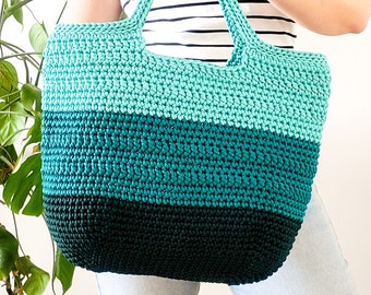 Crochet Tote Bag Pattern, DIY Shopper, Market Bag (Digital Download)