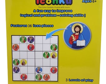 Board Game Iconku: Orthodox Icon Sudoku Puzzle for Kids