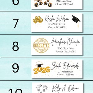 Graduation Musicaddress Labels Custom Graduation Return Address Labels: Personalized Mailing Labels ...