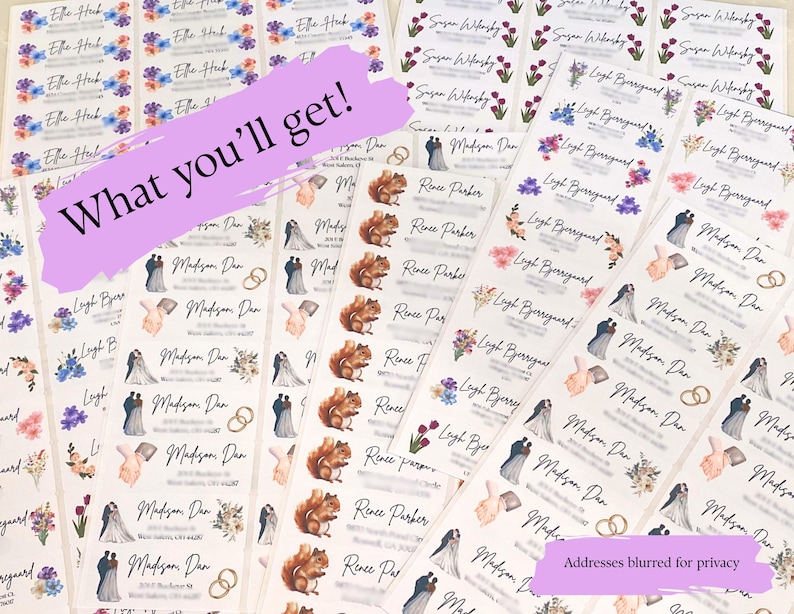 Custom Floral Return Address Labels: Glossy or Matte Stickers ...