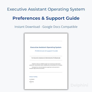 Executive Assistant Operating System - Preferences & Support Guide