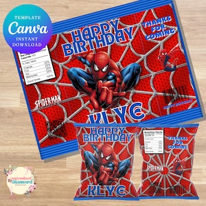 EDITABLE SpiderMan, DiY Instant customisable DIGITAL DOWNLOAD