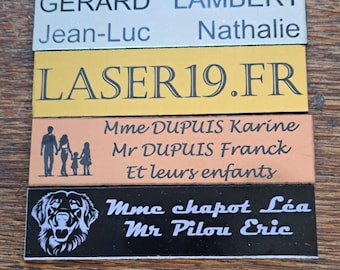 Personalized mailbox plate – Name/number – Laser engraving – Mailbox label