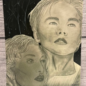 Leonardo Dicaprio Kate Winslet Jack and Rose From Titanic Pencil Hand