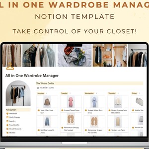 Notion Template Wardrobe Manager Outfit Planner Aesthetic Notion ...