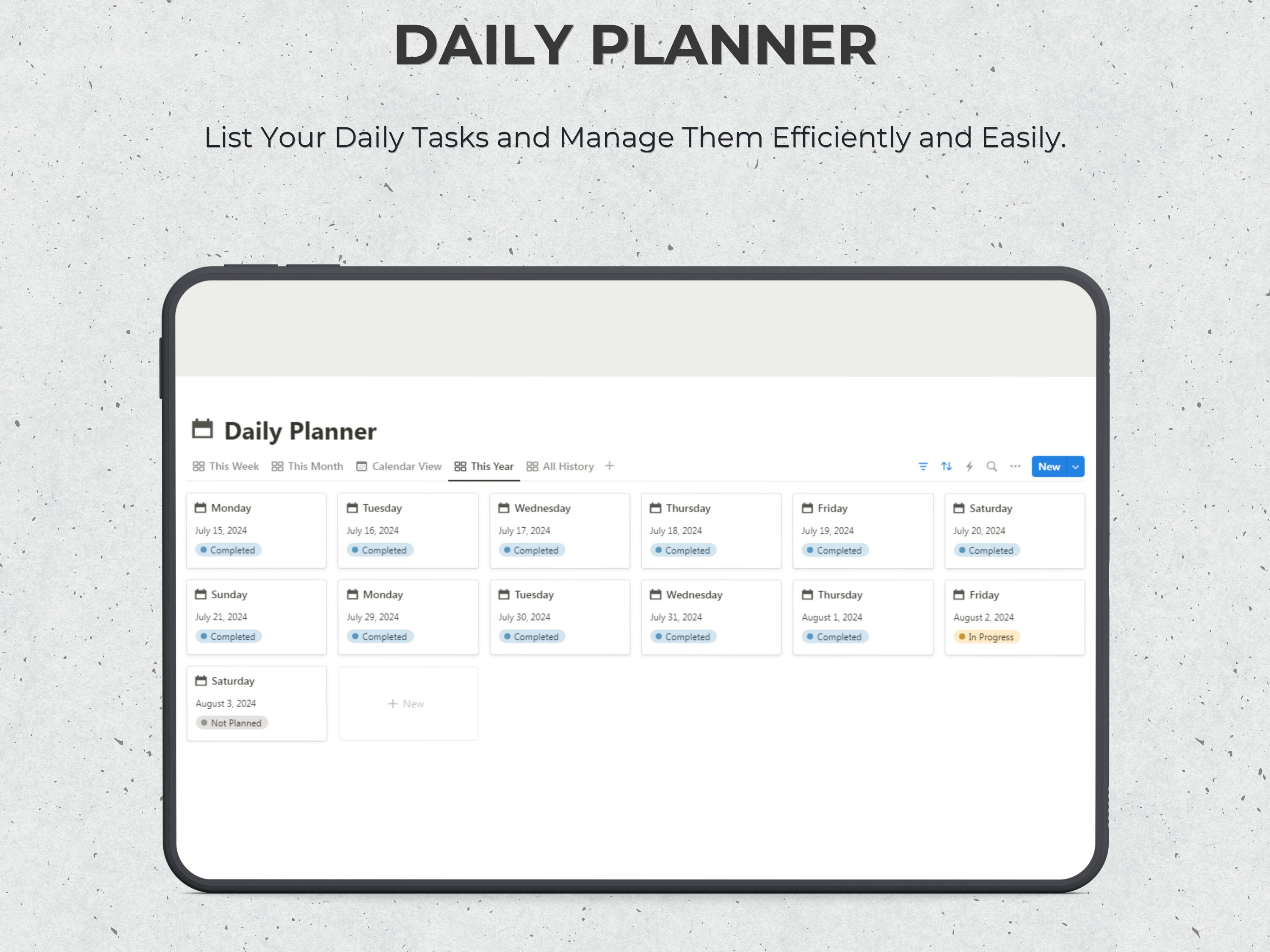 Notion Template Daily Weekly Monthly and Yearly Planner Aesthetic ...