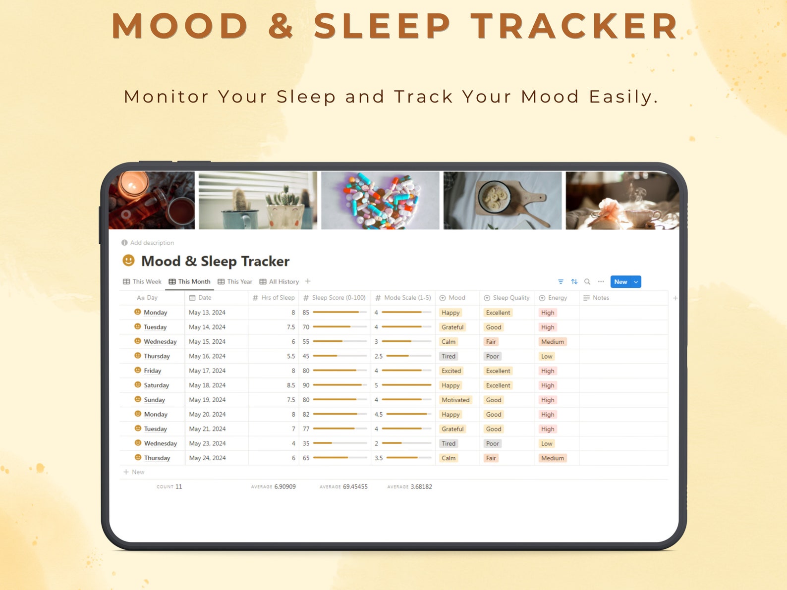Notion Template Health Tracker Aesthetic Medical Planner Medication ...