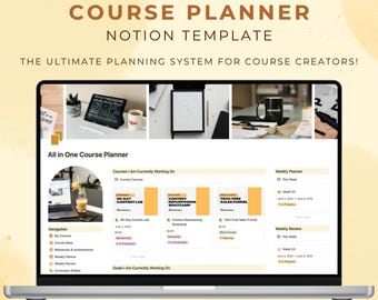 Notion Template Online Course Planner for Multiple Courses Digital Products Course Creator Sales Tracker Content Production Analytics