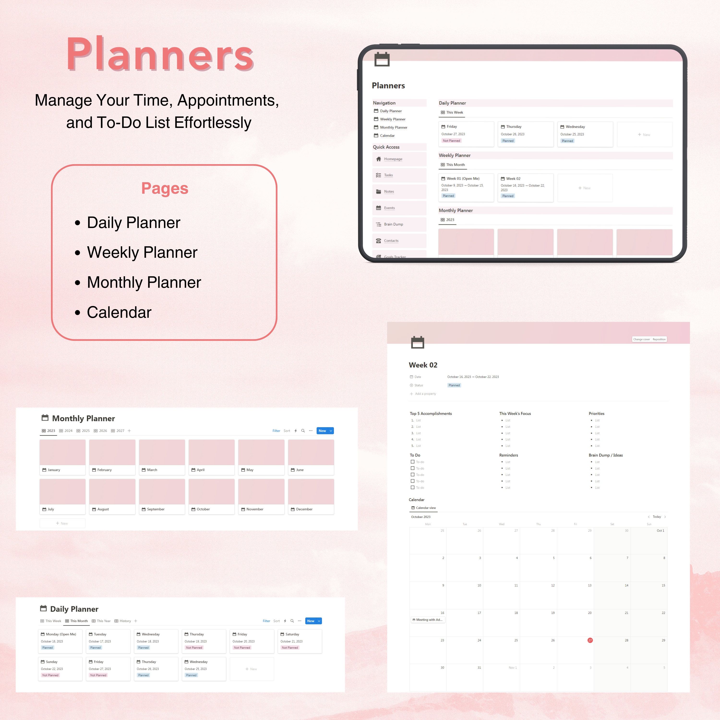 Notion Template Life Planner Ultimate Aesthetic All in One Template ...