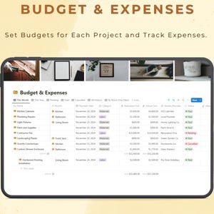 Notion Template Home Renovation Planner All in One House Renovation ...