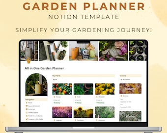 Notion Template Garden Planner Aesthetic Plant Care Pest Disease Tracker Gardening Management Soil Fertilizer Seasonal Calendar Vegetable