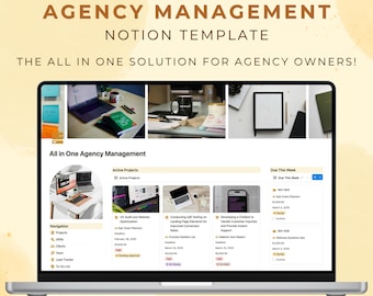 Notion Template Agency Management OKRs CRM Projects Client Portal Lead Tracker Invoices Payments Expenses Digital Agency Dashboard SOPs