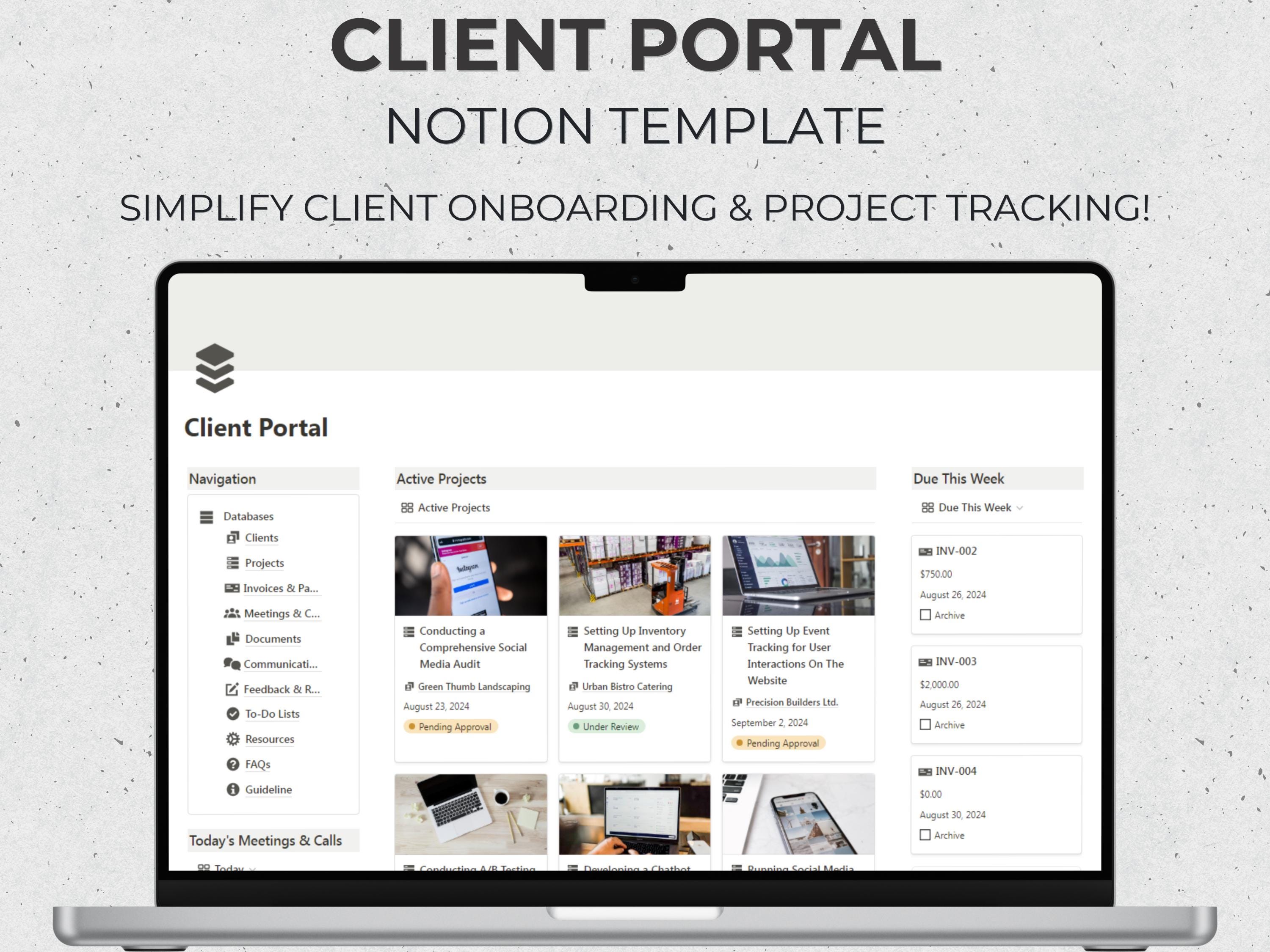 Notion Client Portal Template | Project Management CRM - Etsy