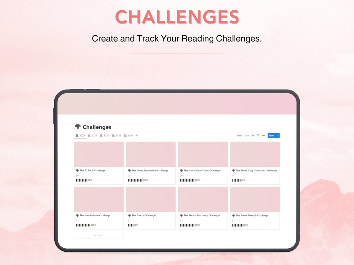 Notion Reading Journal Template All in One Book Tracker Aesthetic