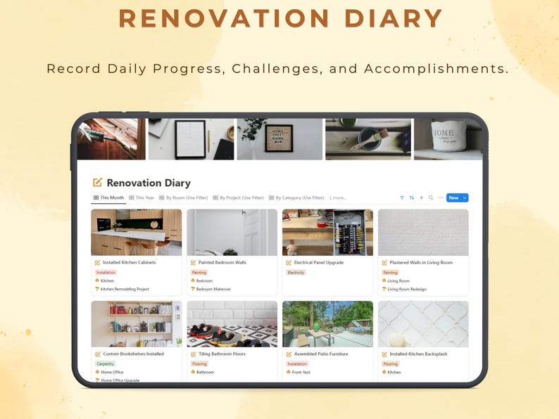 Notion Template Home Renovation Planner All in One House Renovation ...