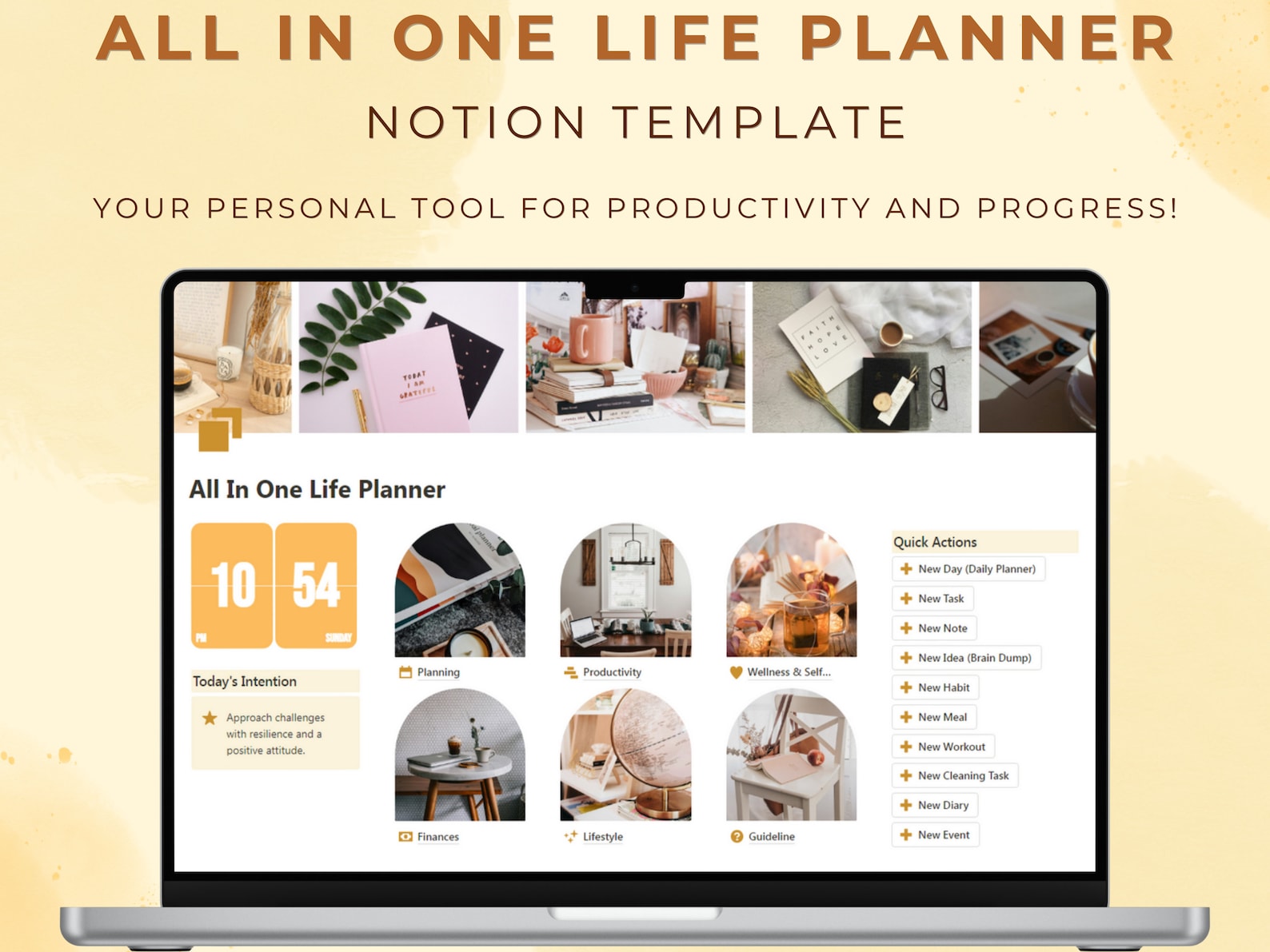 Notion Template All in One Life Planner Aesthetic Notion Dashboard Adhd ...