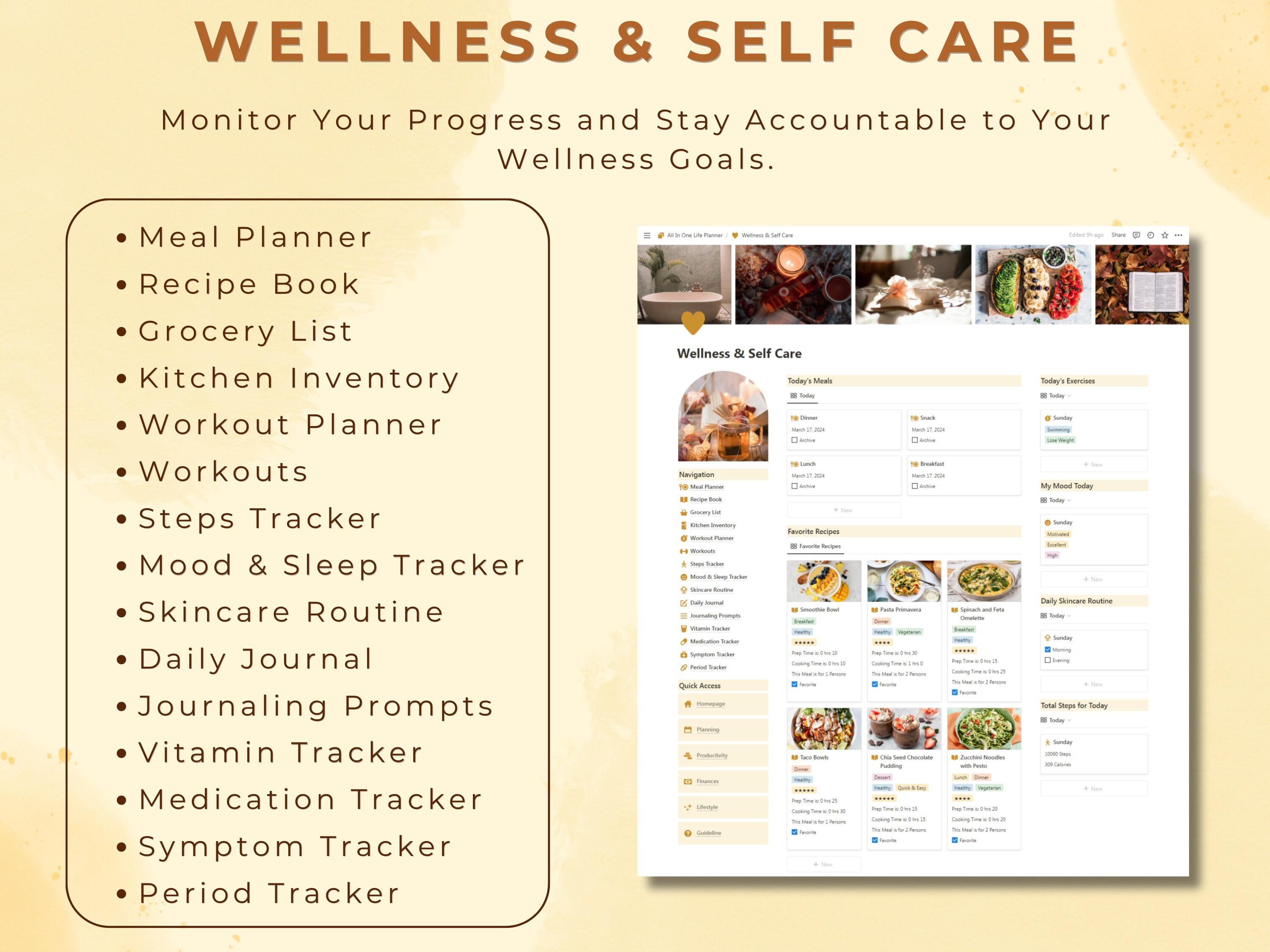 Notion Template All in One Life Planner Aesthetic Notion Dashboard Adhd ...