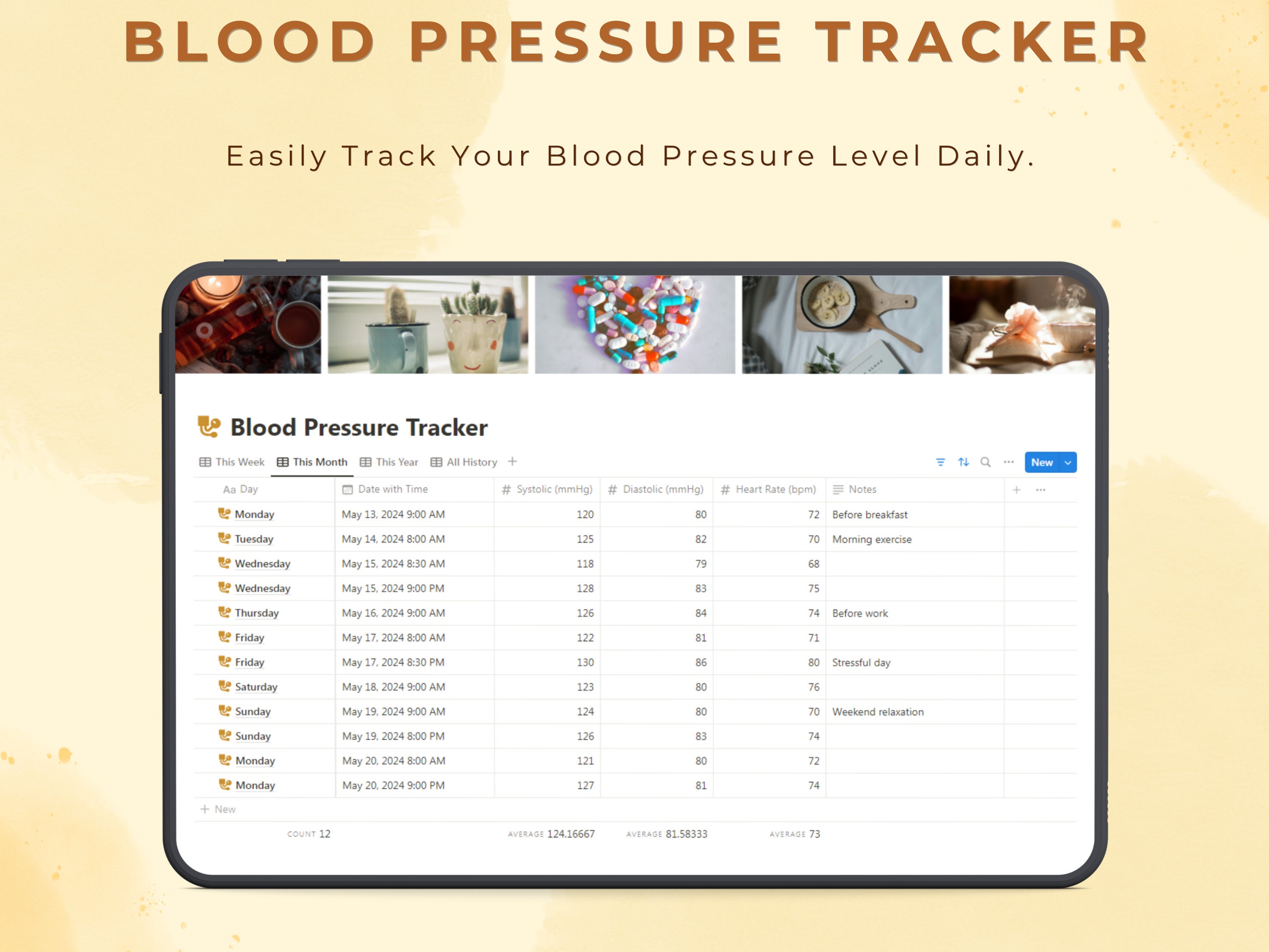 Notion Template Health Tracker Aesthetic Medical Planner Medication ...
