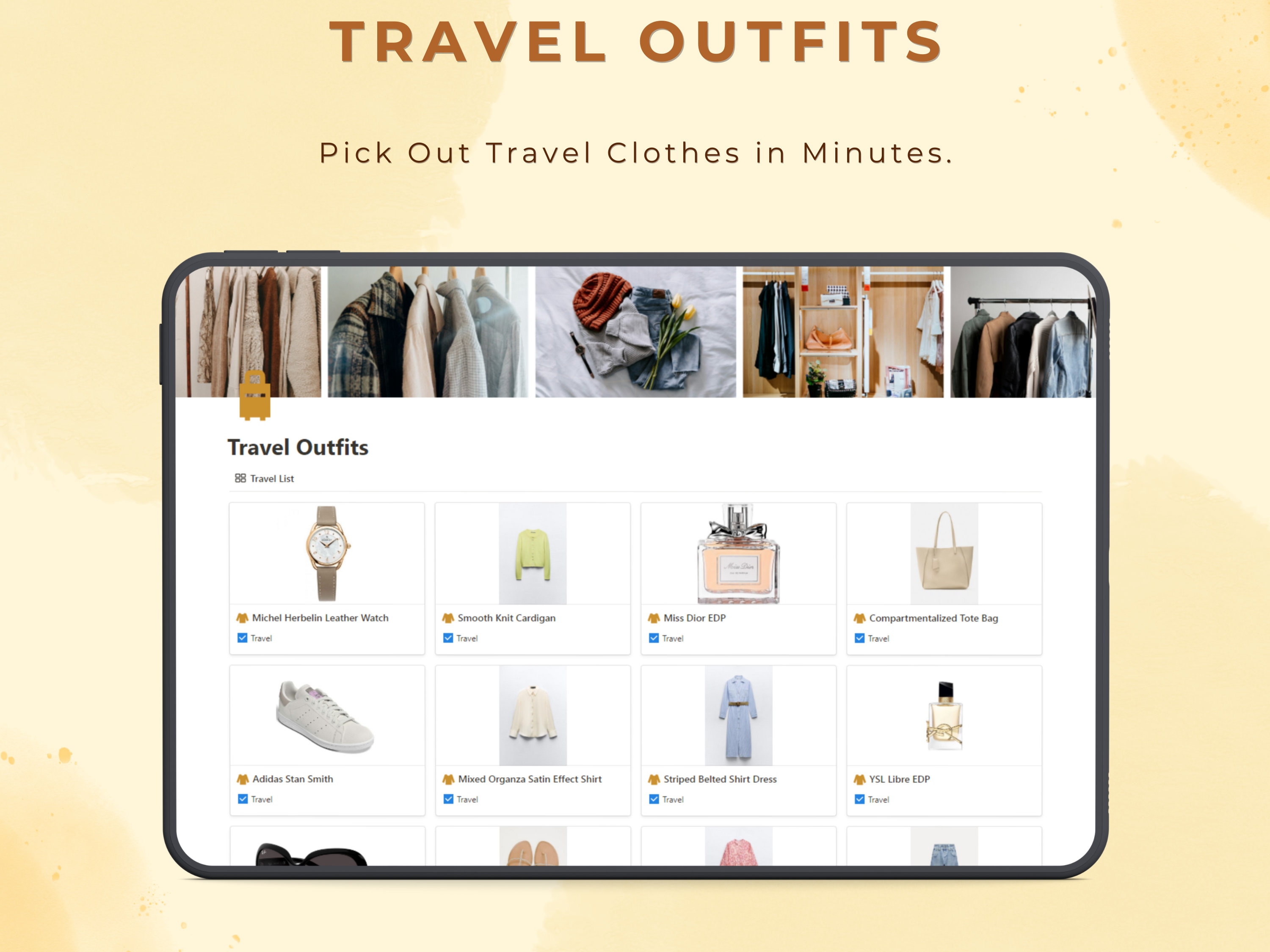 Notion Template Wardrobe Manager Outfit Planner Aesthetic Notion ...