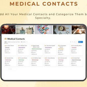 Notion Template Health Tracker Aesthetic Medical Planner Medication ...