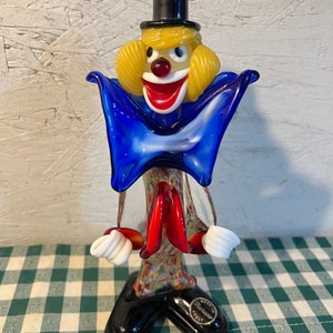 Vintage Murano Glass Clown, Hand Blown - Made in ITALY