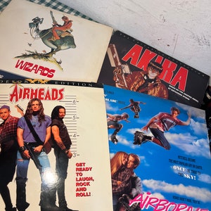 Vintage Laser Videodisc Movies - Airheads, Wizards, Akira, Airborne