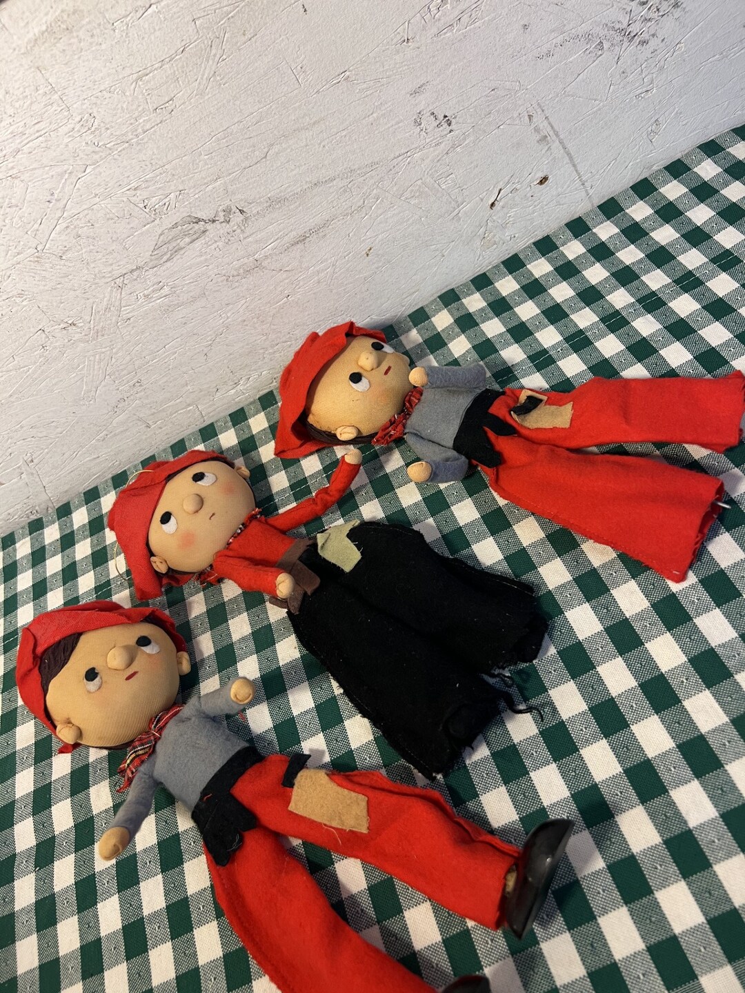 Vintage Handmade Bendable Posable Set of 3 Dolls Etsy UK