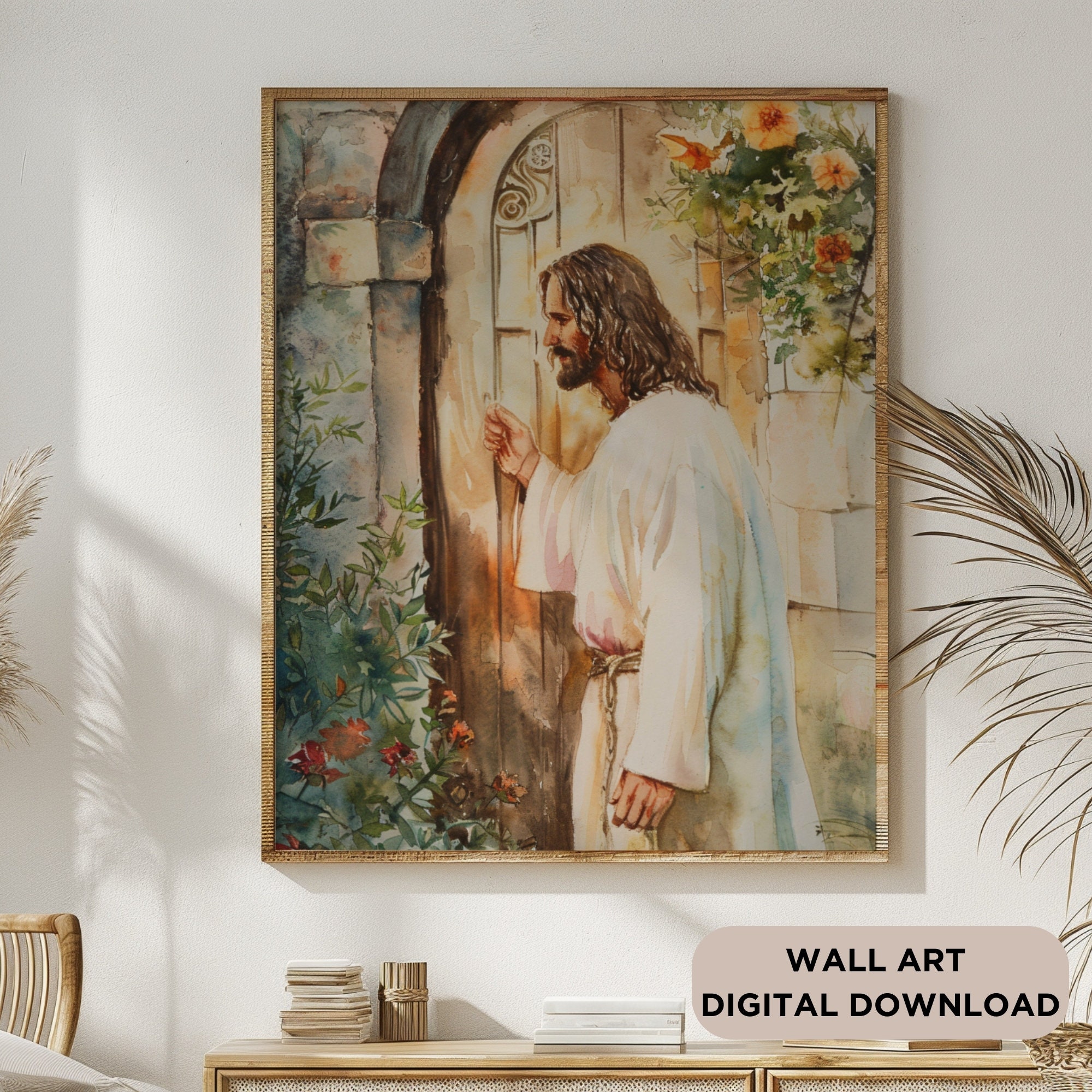 Jesus Knocking on The Door By William Holman Hunt Jesus