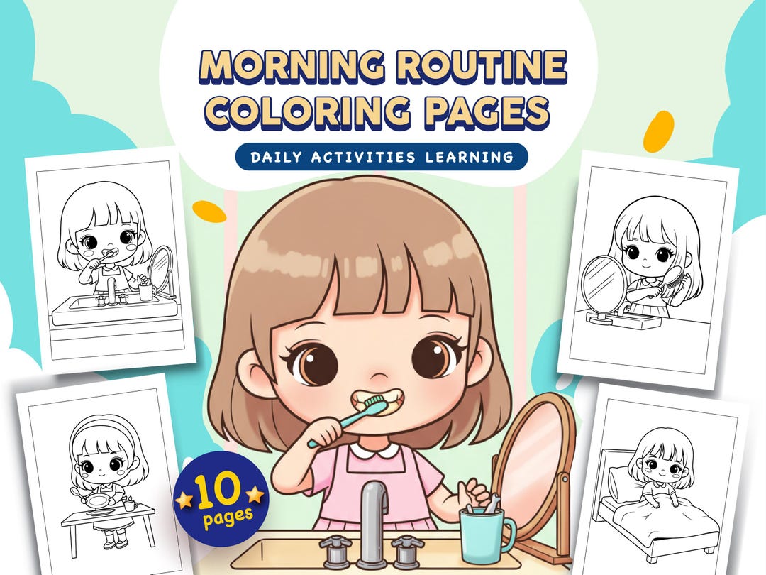 Daily Activities Coloring Book – Preschool Printable PDF - Etsy
