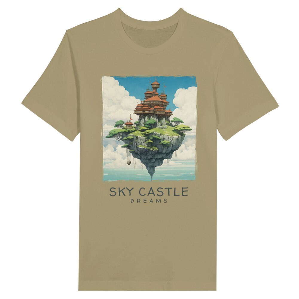 Dreamy Sky Castle Print Unisex Crewneck T-shirt Comfortable and Stylish ...
