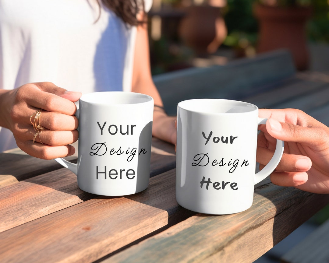 Mug Back Couple Mug Mockup Front & Back Mug Mockup 11 Oz White Mug Mockup Two ...