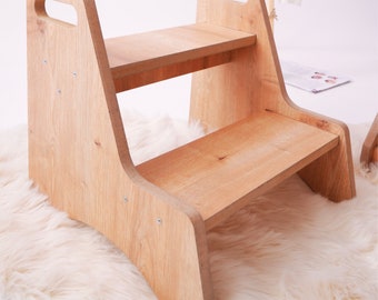 Montessori Helper Tower, Children&#39;s Step Stool, Toddler Bathroom Step Stool, Kitchen Step Stool