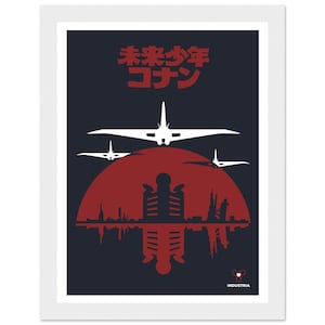 Conan le futur garçon | INDUSTRIE.  Poster encadré haut de gamme en papier semi-brillant