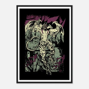 DEVILMAN vs HADES - Grande Uomo Diavolo | Comix Retro, Poster encadré en papier semi-brillant haut de gamme A2 (42 x 59,4 cm) conçu par DAKAstudio