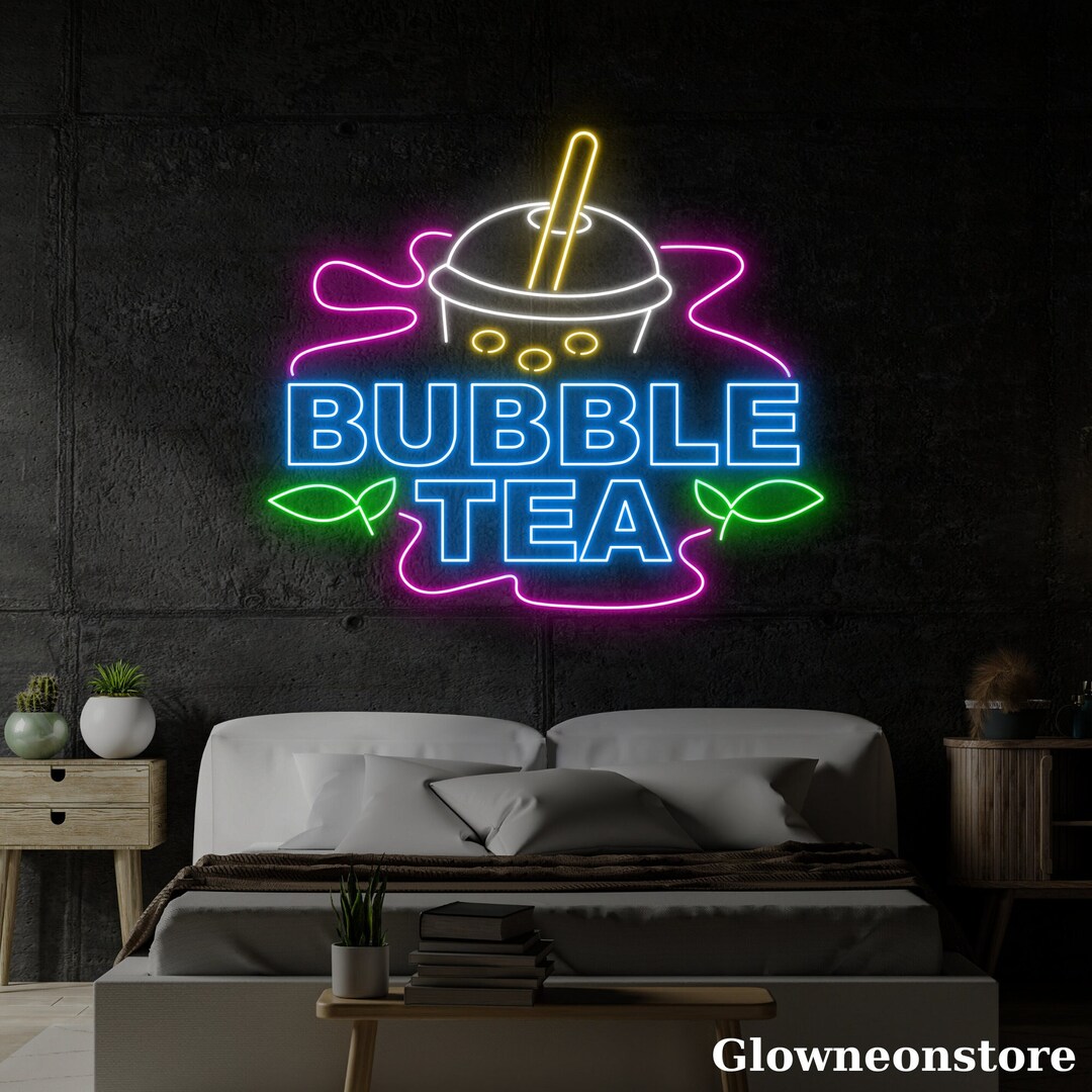 Bubble Tea Neon Sign Bubble Tea Led Sign Boba Tea Neon LED - Etsy Australia