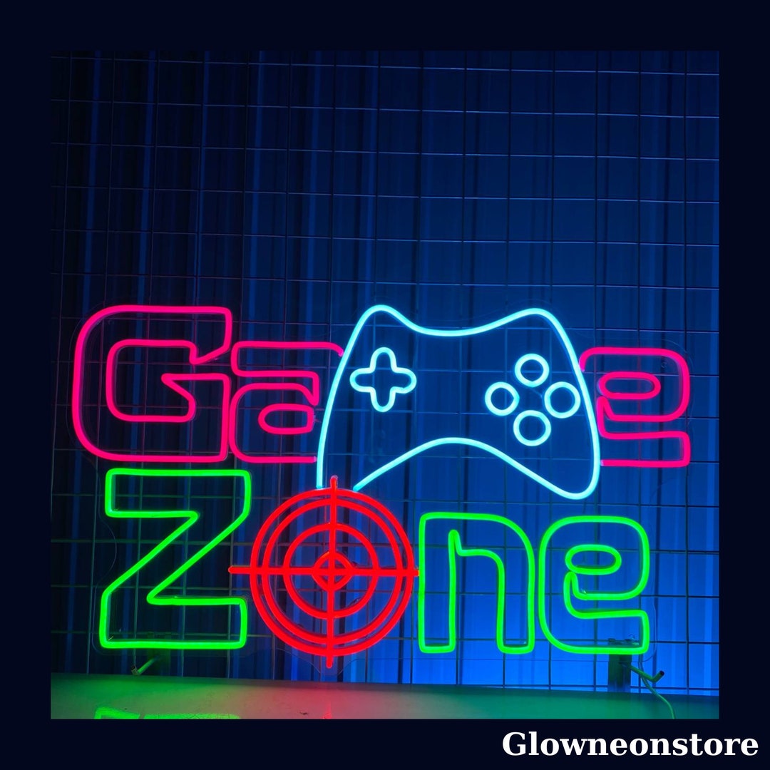 Game Zone Neon Sign Game Zone Led Sign Game Room Decor Man - Etsy