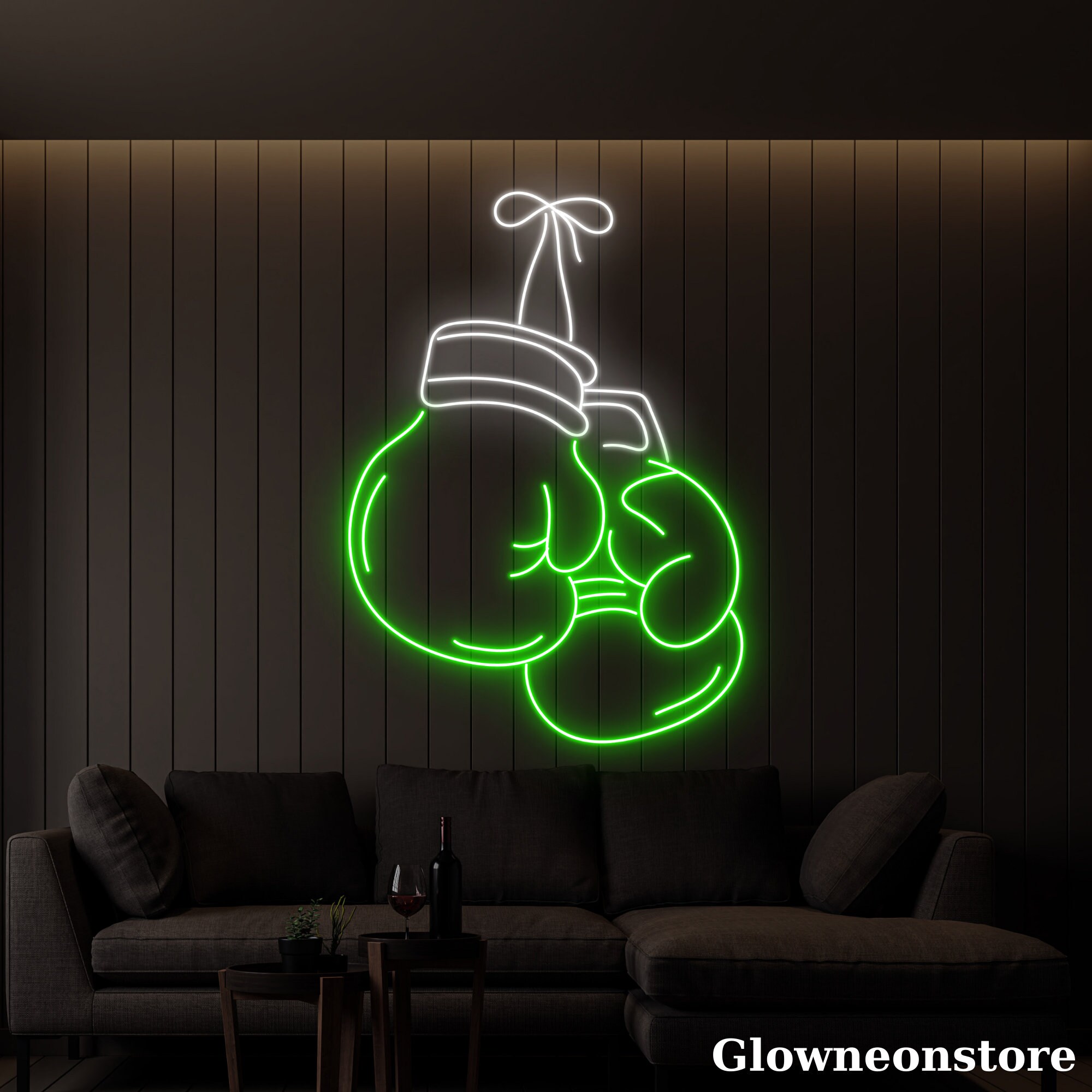 Boxing Gloves Neon Sign Boxing Gloves Led Sign Boxing Gloves Etsy